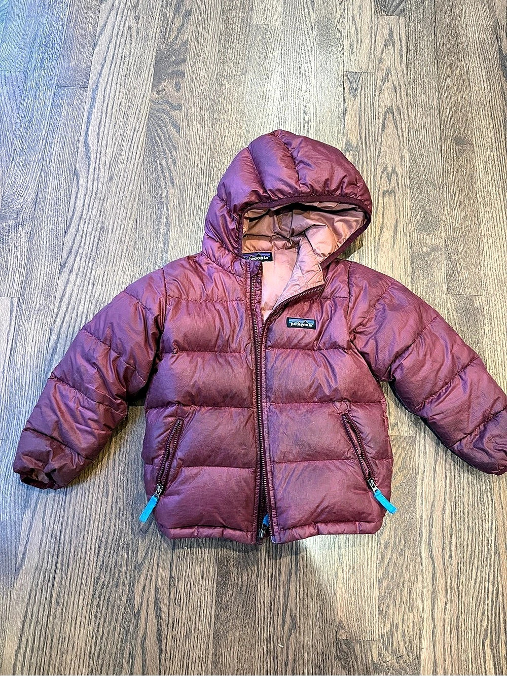 Patagonia Hi-Loft Down Sweater Hoody Kids Puffer Jacket 4T